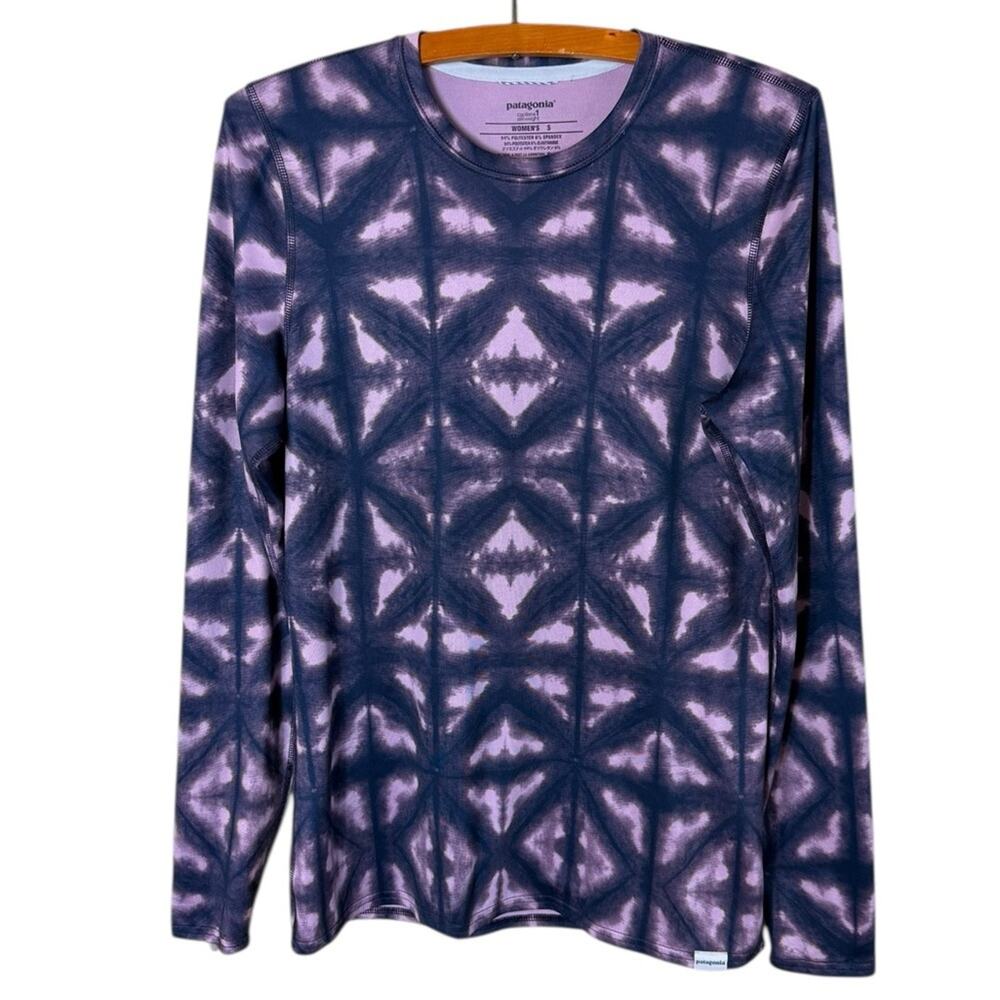 Patagonia Women’s Sz Small Capilene 1 Top Silk weight Shirt Long Sleeve Purple